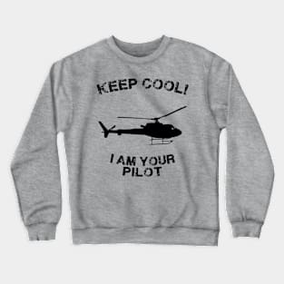 Because I'm The Captain aviation airpane pilot gift idea present Crewneck Sweatshirt